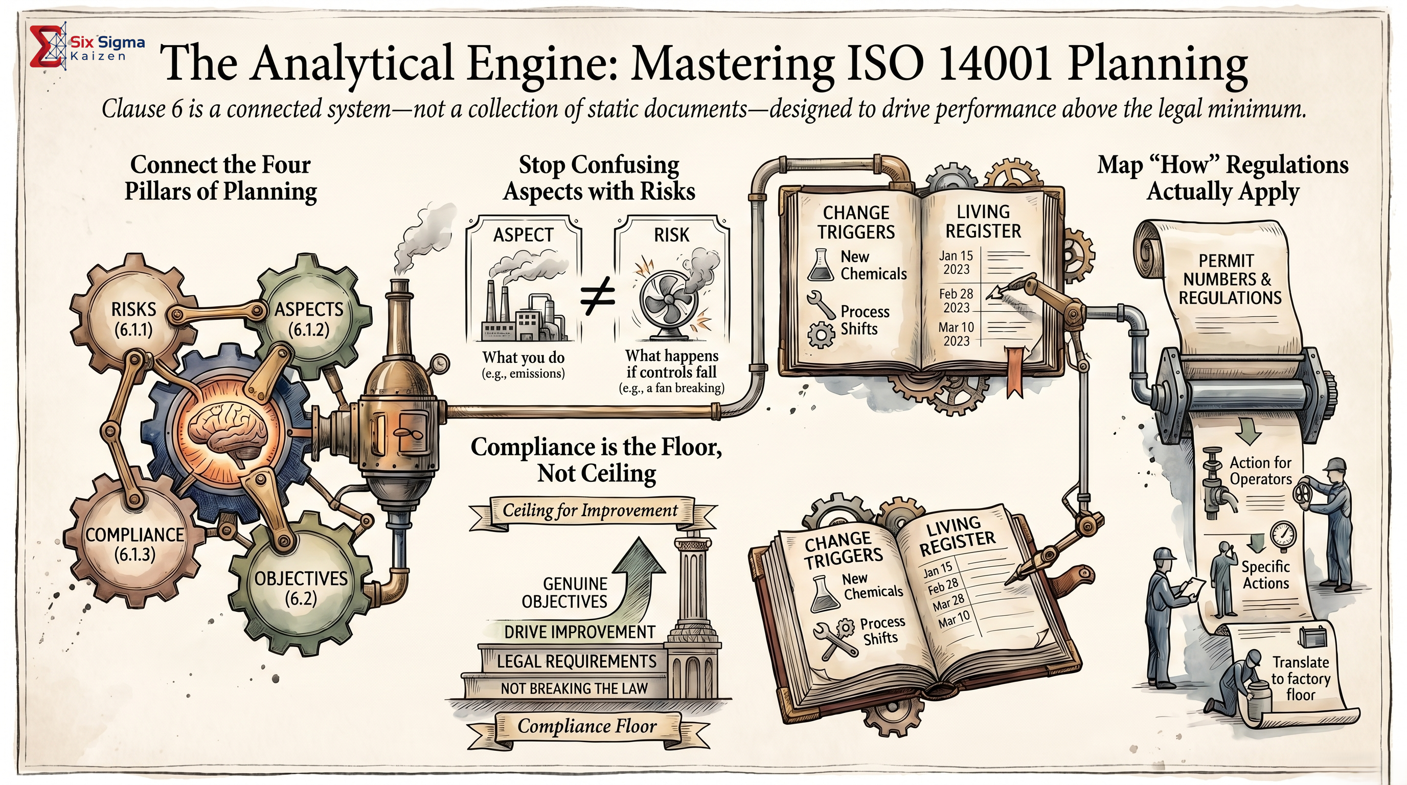 ISO 14001 Clause 7 support visual summary