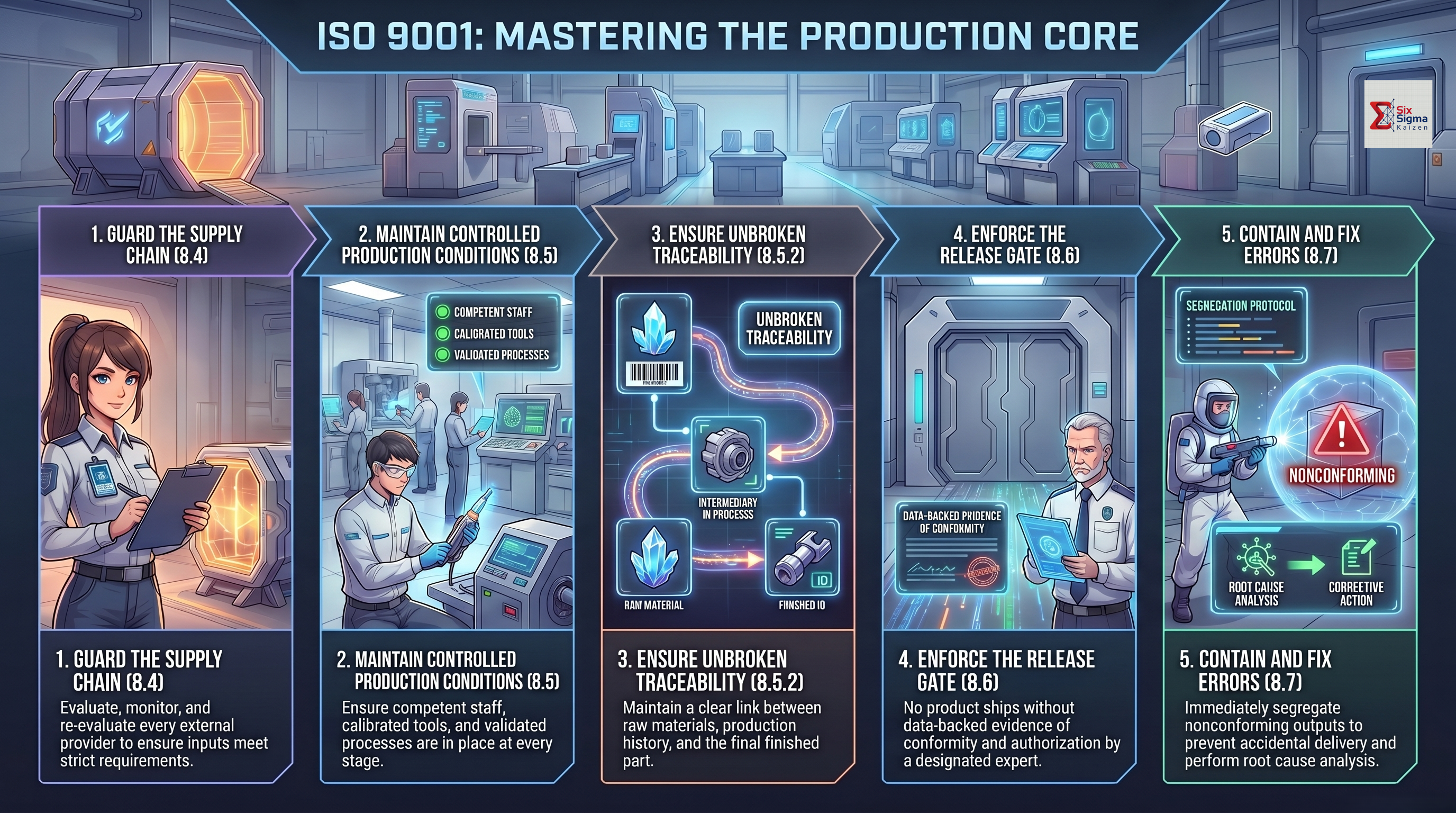 ISO 9001 Clause 8 Part 2 visual summary