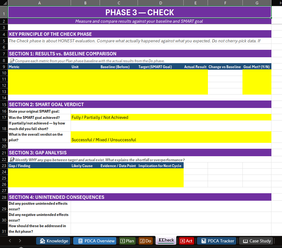 PDCA workbook check tab thumbnail