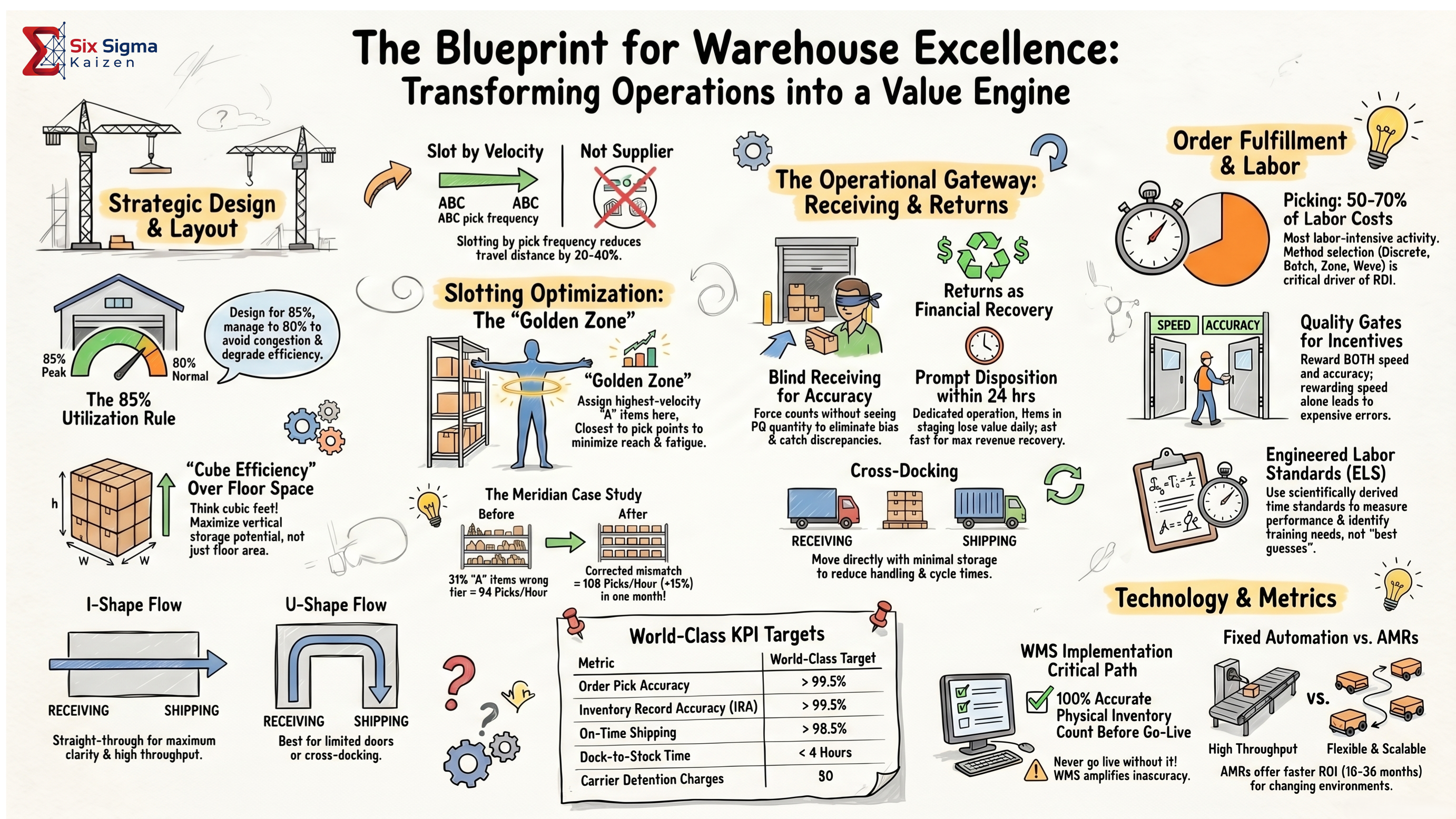 Warehouse excellence blueprint infographic